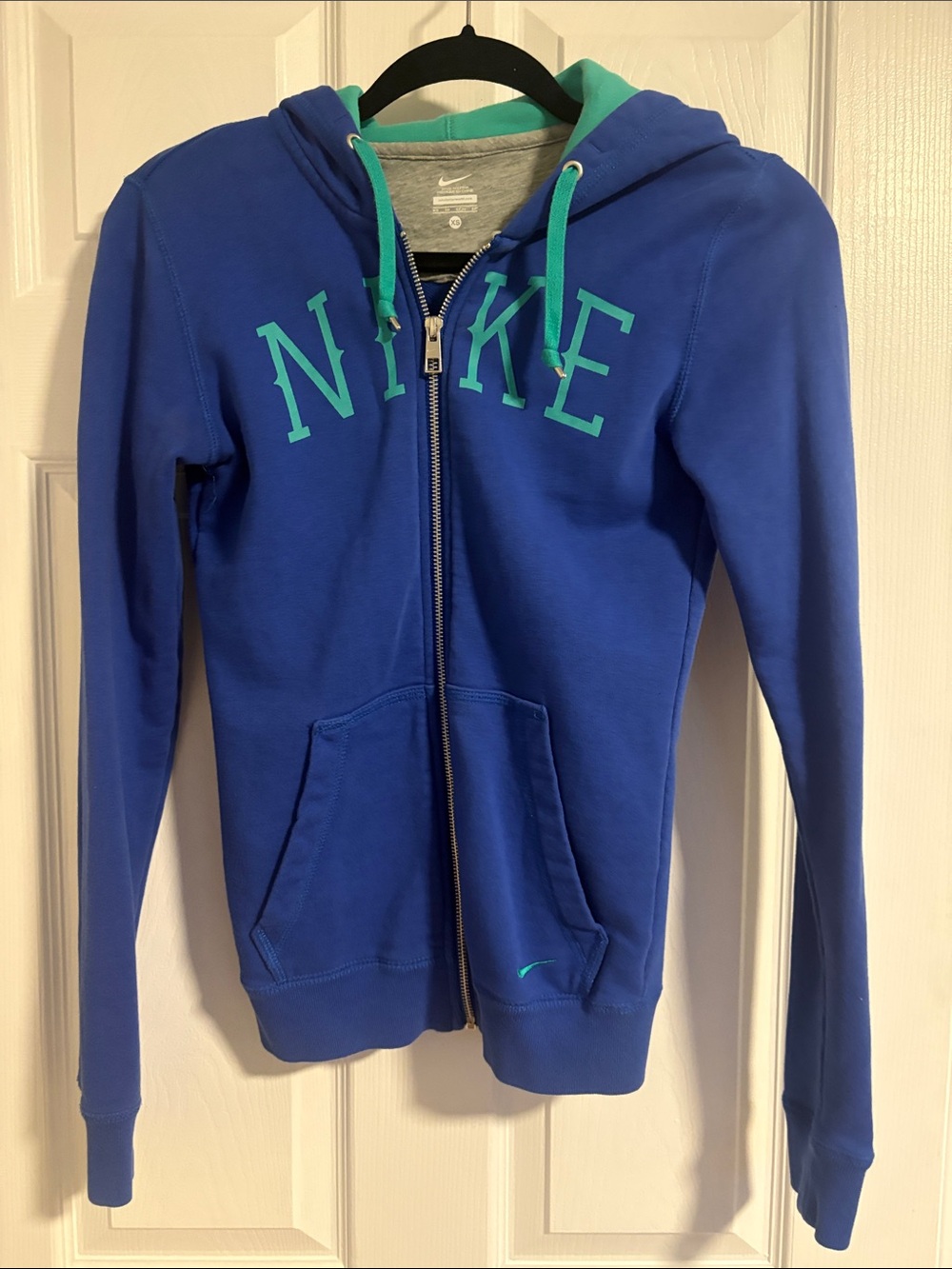 3/$25 Nike Royal Blue Zip-Up Hoodie with Teal Accents